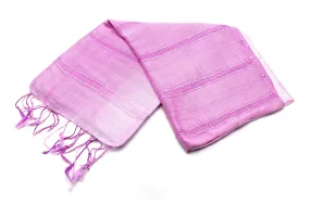 100% Fair Trade Thai Ribbon Style Scarf Shawl Purple