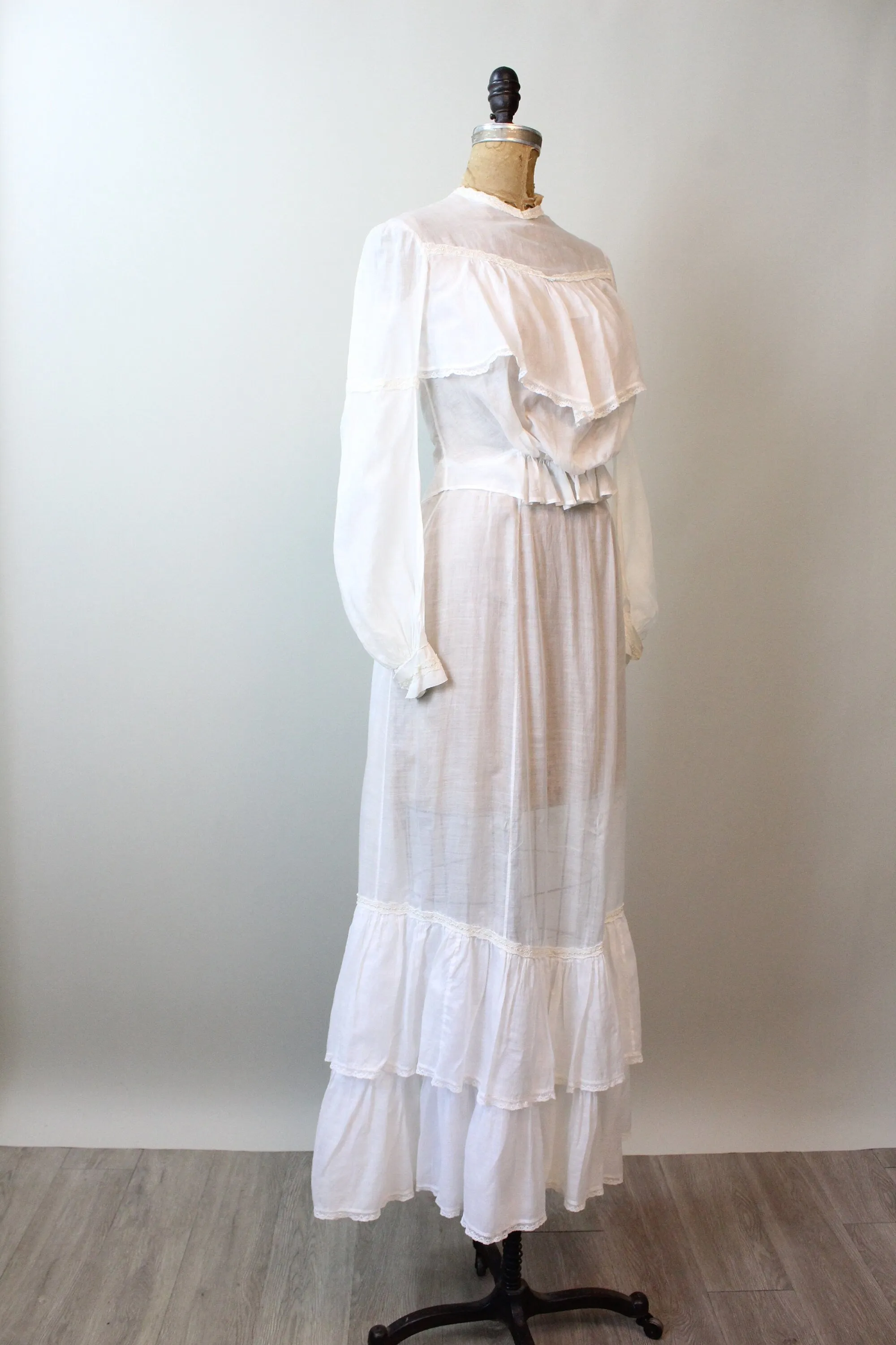 1910 EDWARDIAN cotton BLOUSE skirt set xs small | new spring