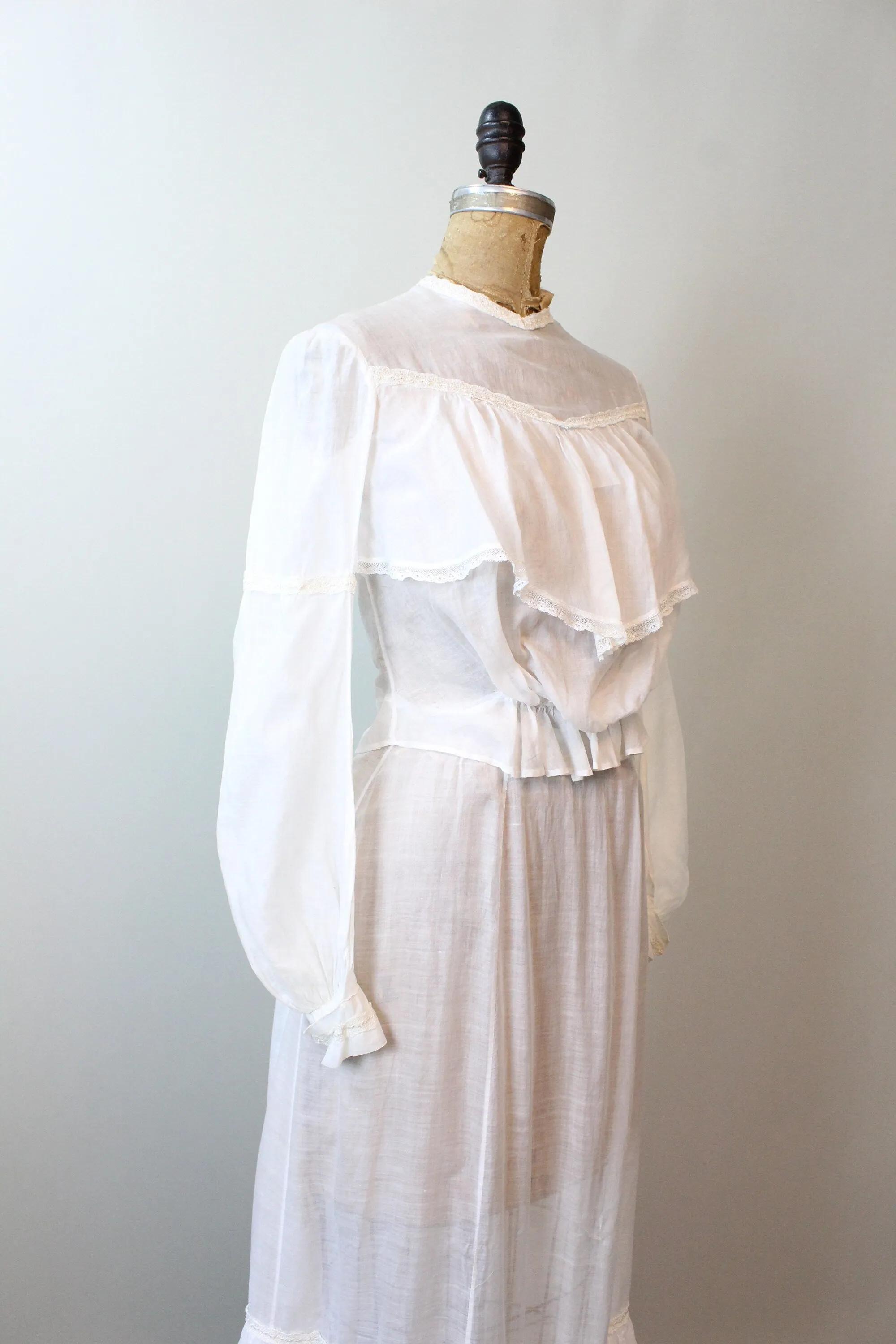 1910 EDWARDIAN cotton BLOUSE skirt set xs small | new spring