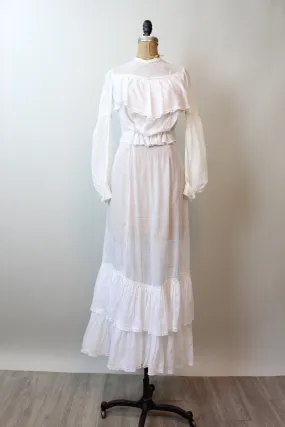 1910 EDWARDIAN cotton BLOUSE skirt set xs small | new spring