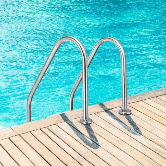 2-Step Stainless Steel Non-Slip Swimming Pool Ladder