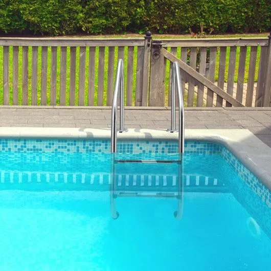 2-Step Stainless Steel Non-Slip Swimming Pool Ladder