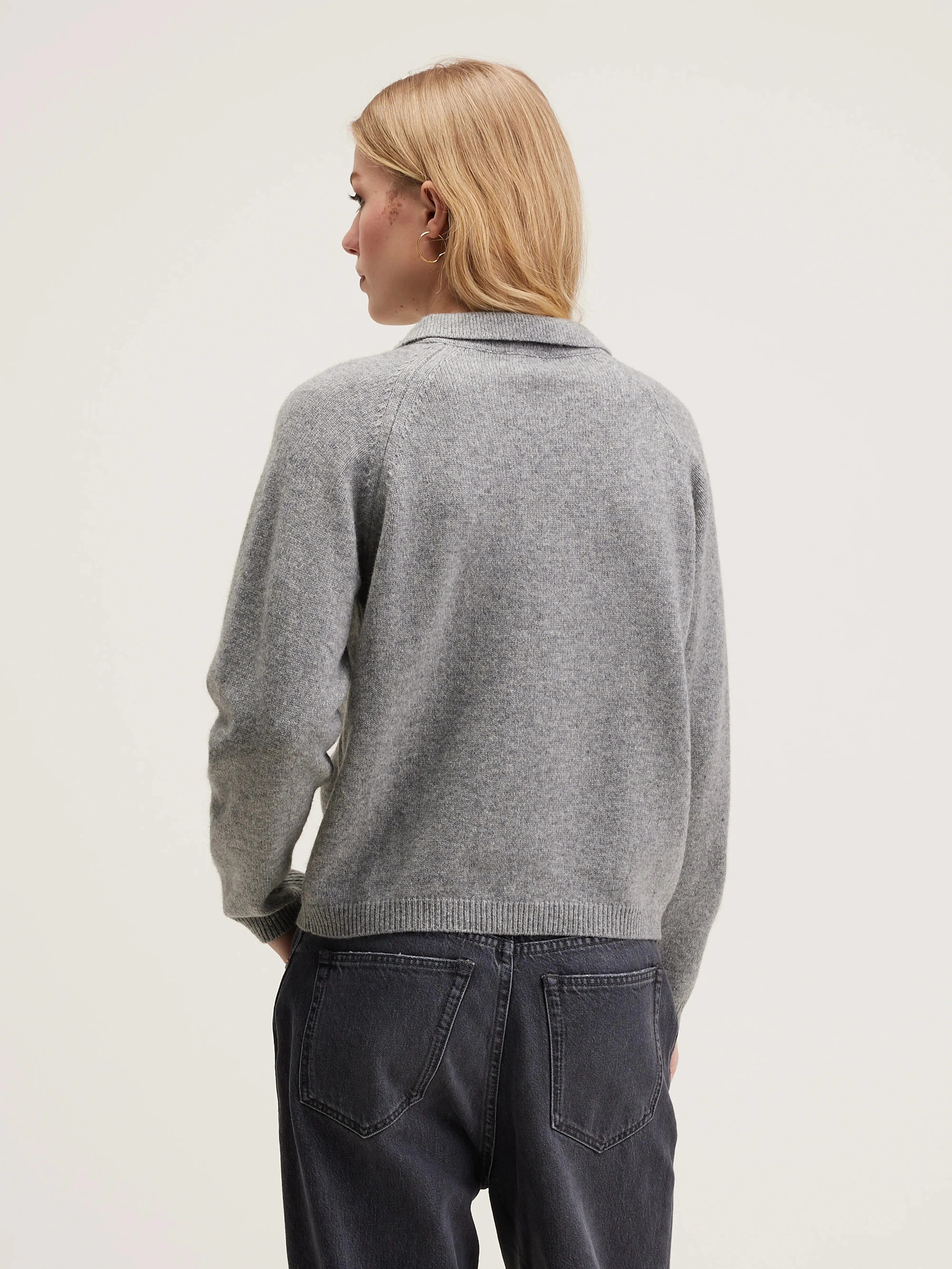 Amerty polo-collar sweater (242 / W / H. GREY)