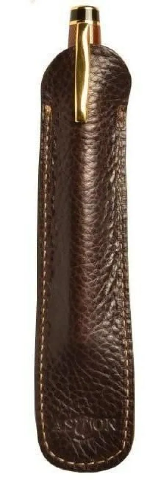 Aston Leather 1 Pen Slip Brown