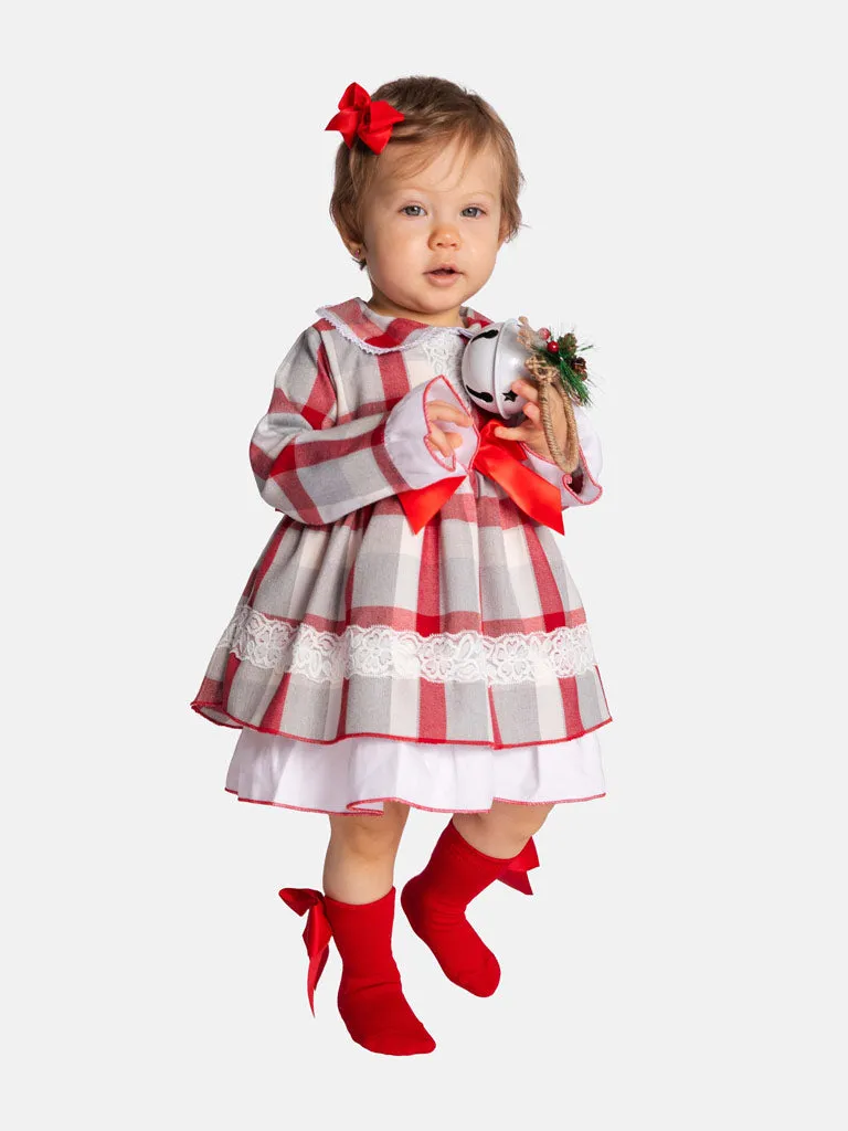 Baby Girl Antonia Collection Tartan Dress - Red