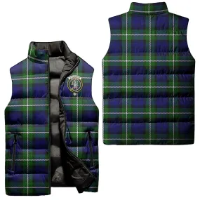 Bannerman Tartan Sleeveless Puffer Jacket with Family Crest