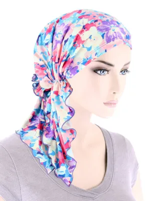 Bella Scarf Pink Blue Floral