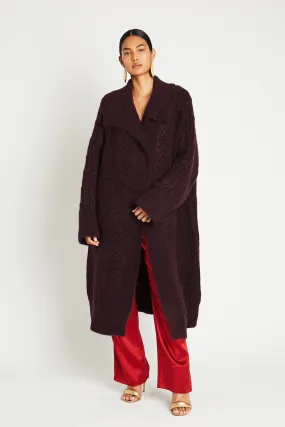   Beryll Anna Cashmere Coat  | Burgundy