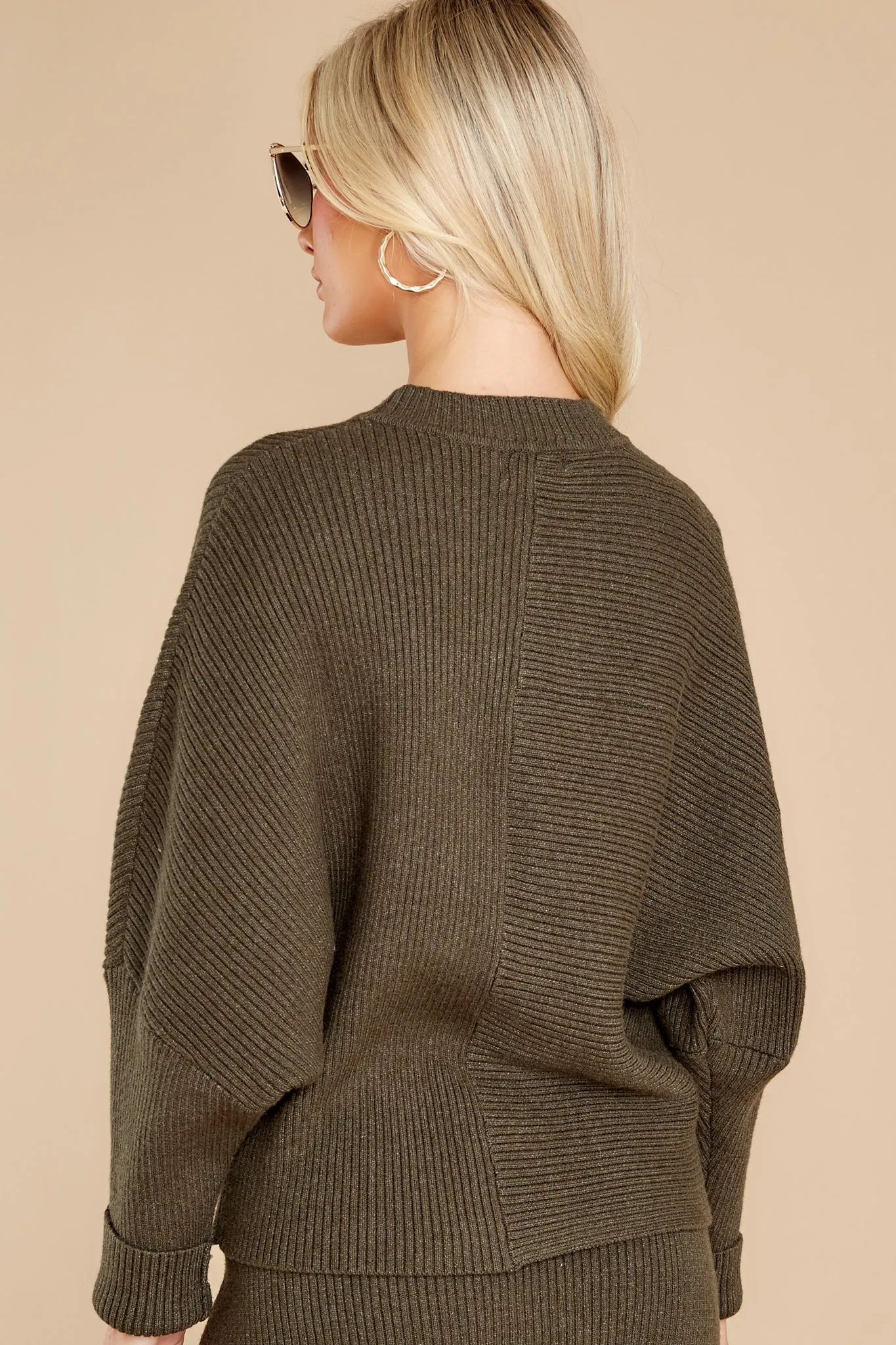 Better Times Olive Sweater