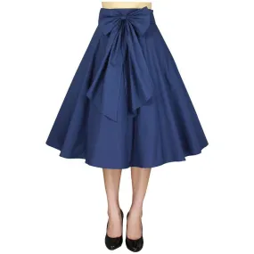 Betty Bow Circle Skirt in Navy