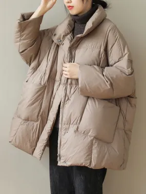 Black Friday Sales  New Winter Women Stand Collar White Duck Down Coat Casual Female Thick Warm Down Parka Snow Outwear