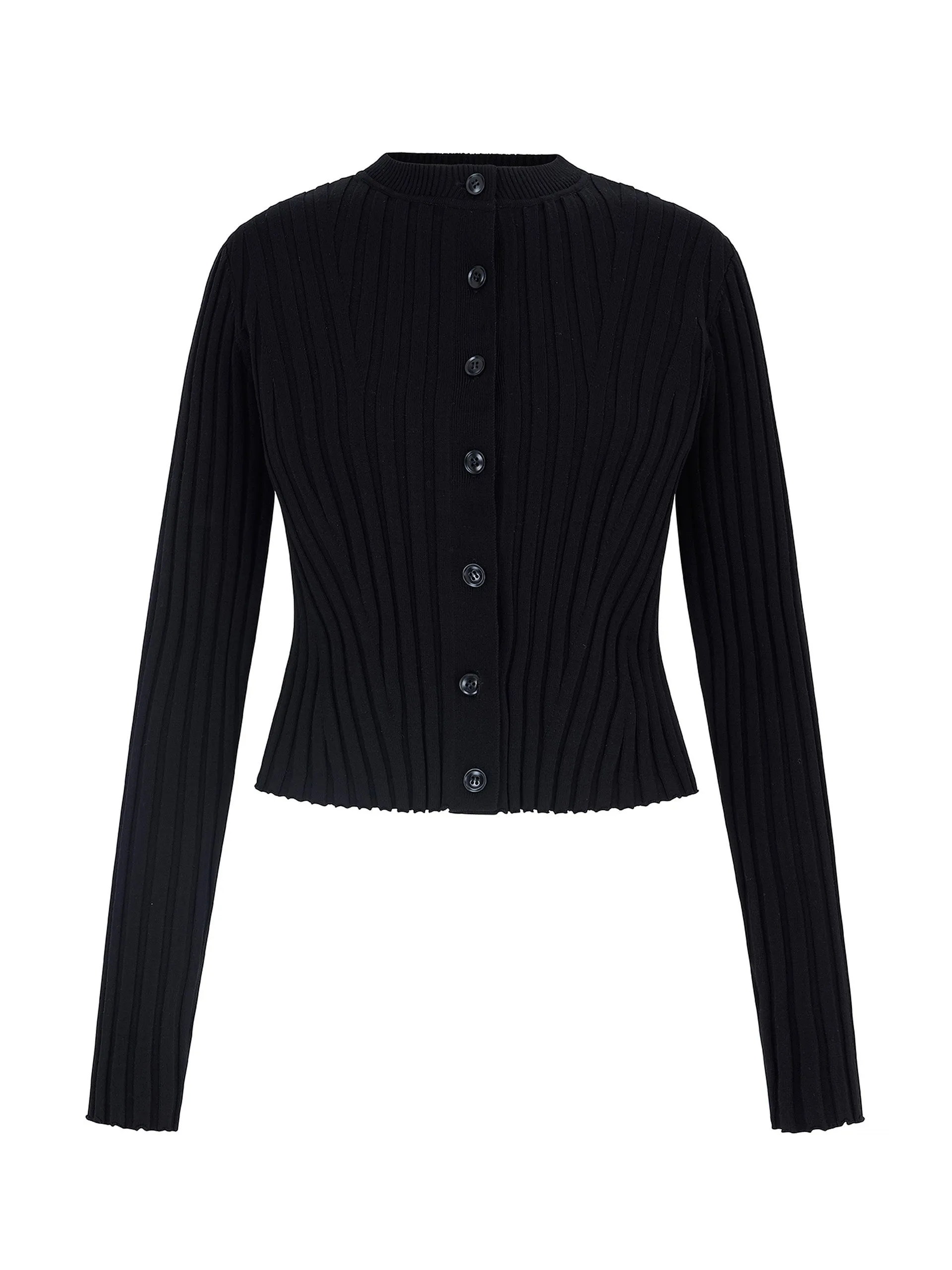 Black Michelle ribbed cardigan