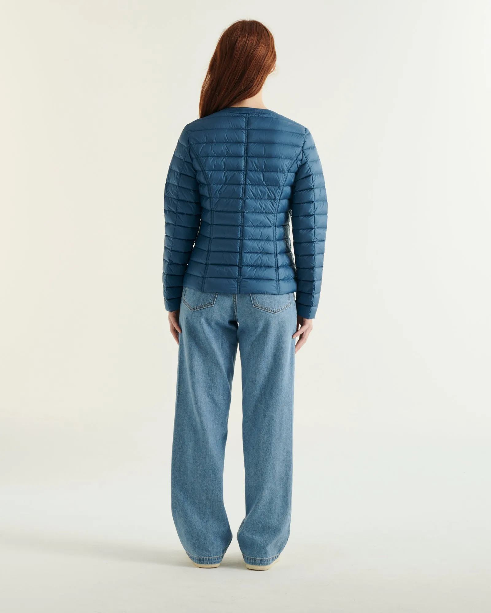 Blue jean Douda lightweight puffer jacket