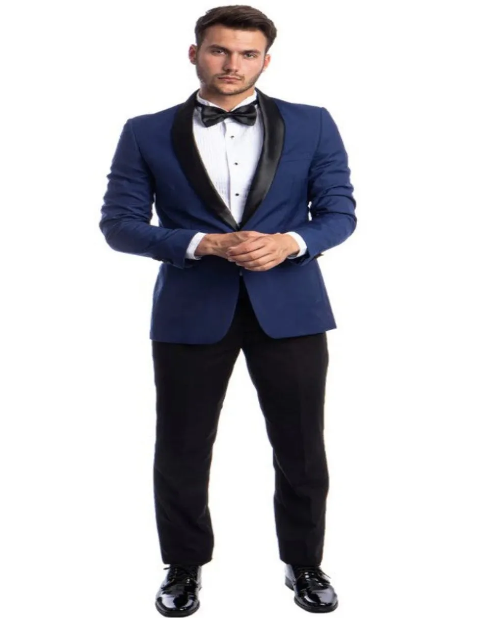 Blue Prom Suit - Blue Homecoming Outfits For Guys Skinny Fit Tuxedo for Prom Blue