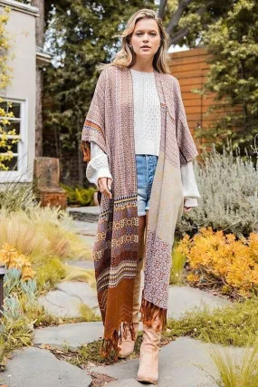 Boho Poncho Sweater Cardigan