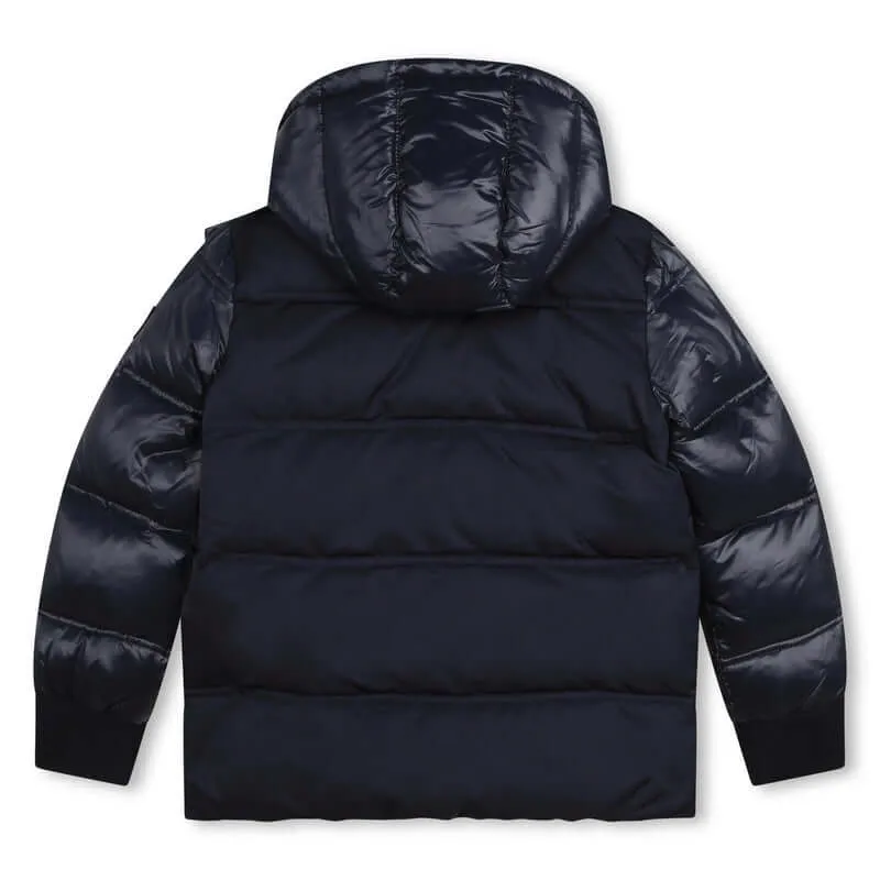 Boys Navy Puffer Coat