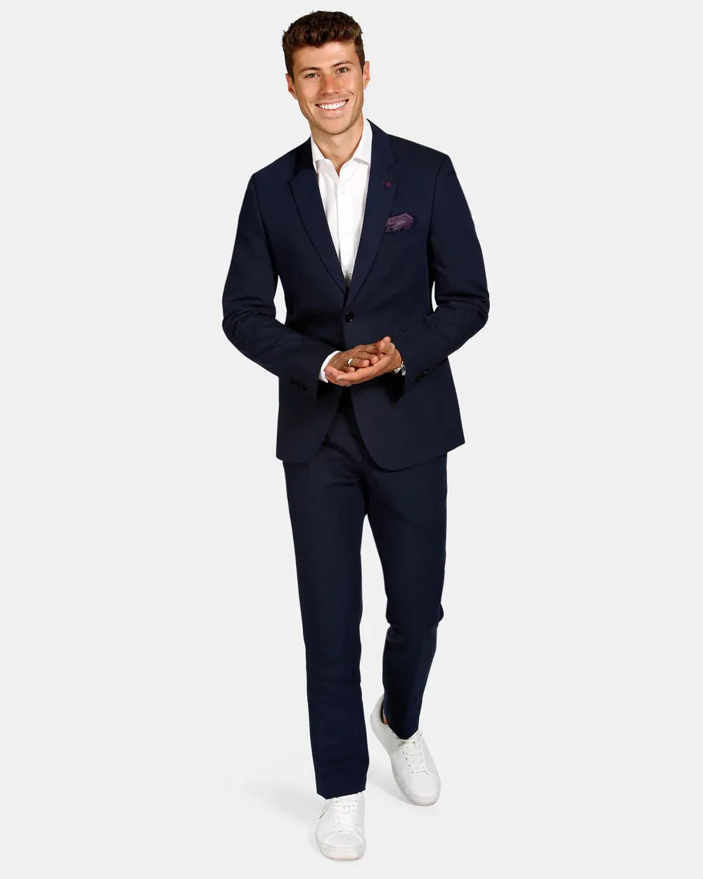 BROOKSFIELD - Essential Linen Blend Blazer - Navy