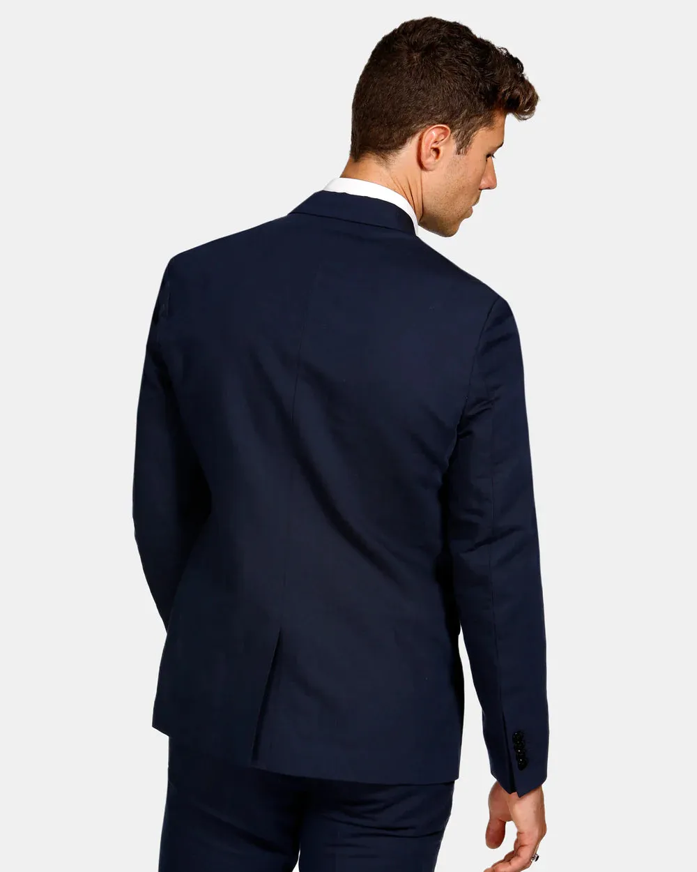 BROOKSFIELD - Essential Linen Blend Blazer - Navy