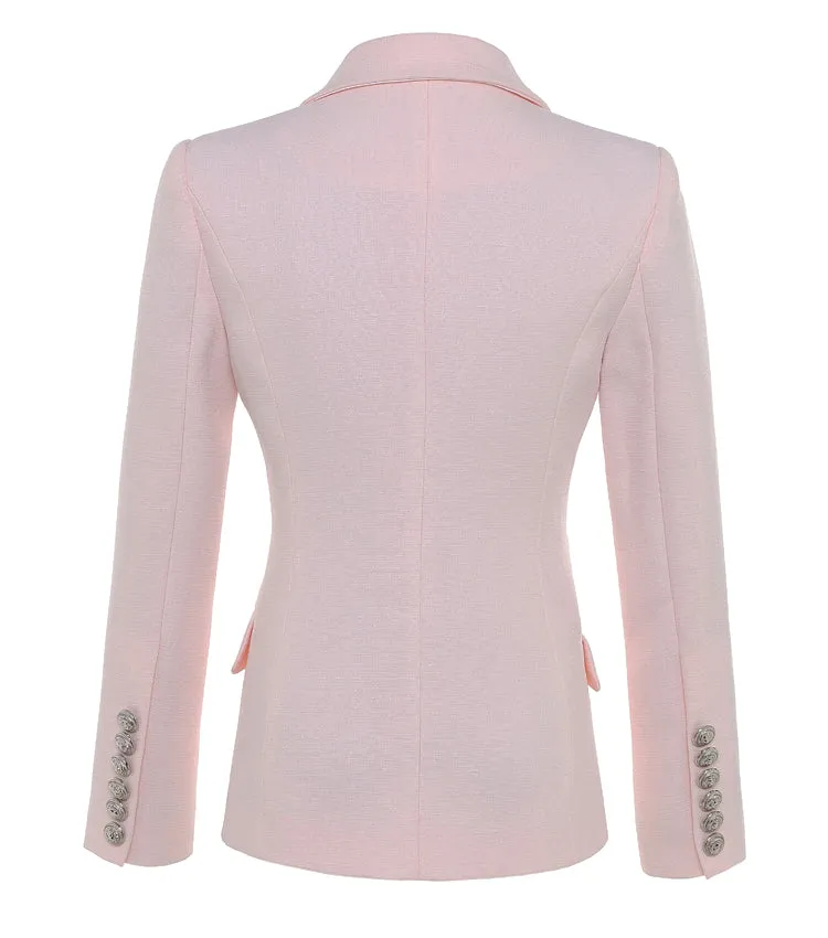 BUCKINGHAM Button Blazer - Pink