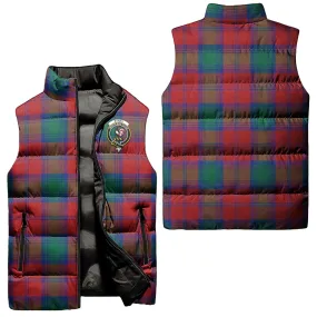 Byres (Byses) Tartan Sleeveless Puffer Jacket with Family Crest