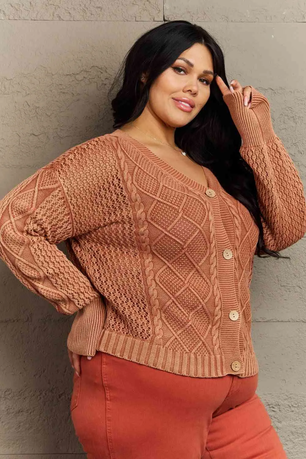 CABLE KNIT CARDIGAN