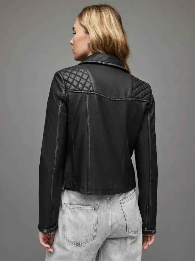 Cargo Leather Biker Jacket