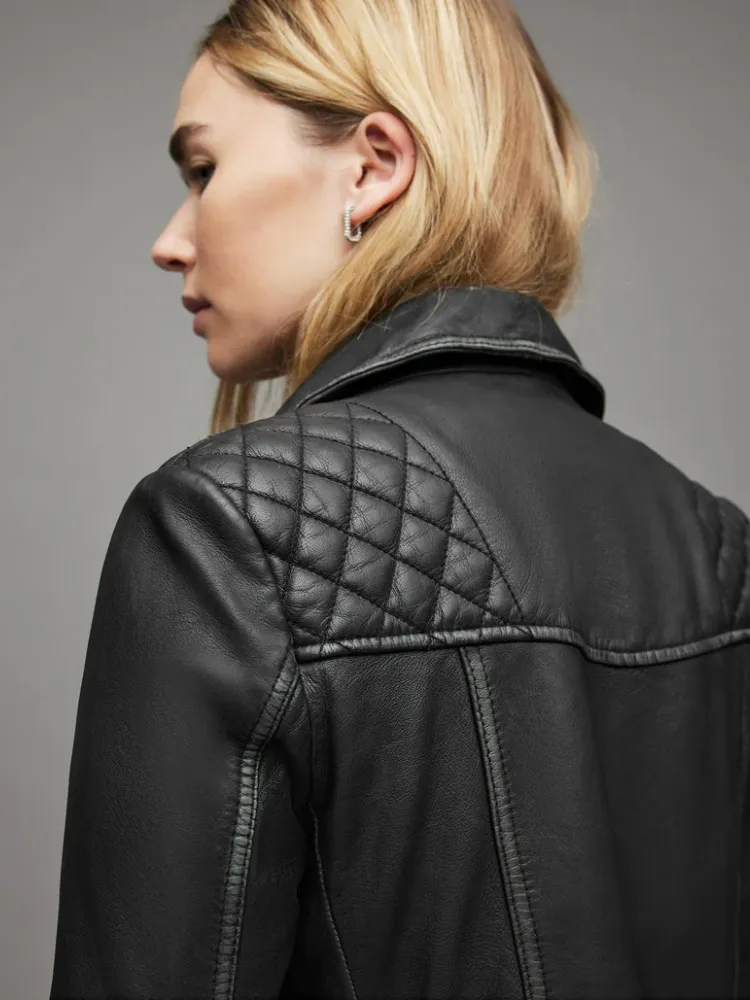 Cargo Leather Biker Jacket