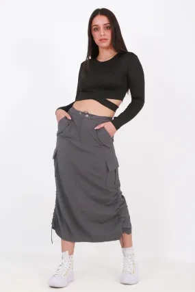 Cargo skirt- Grey