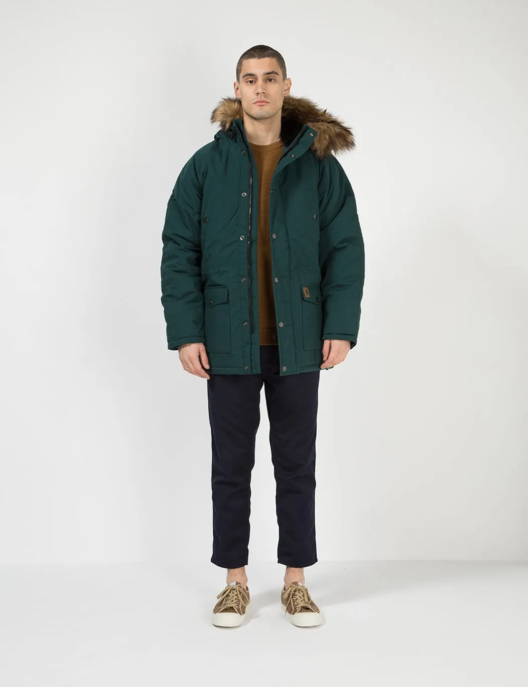 Carhartt-WIP Trapper Parka - Dark Fir Green / Black