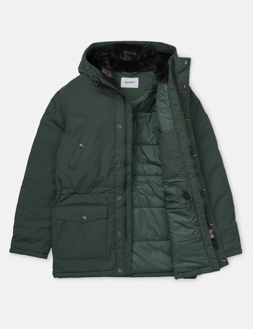 Carhartt-WIP Trapper Parka - Dark Fir Green / Black