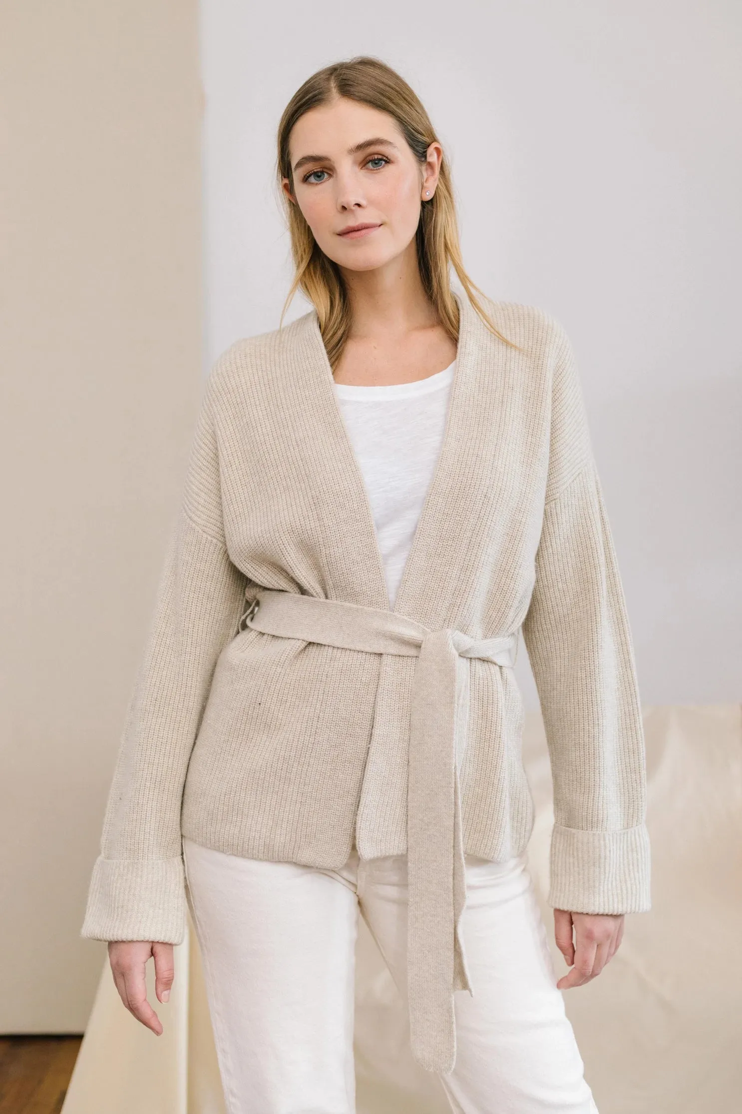 Cashmere Ribbed Cardigan