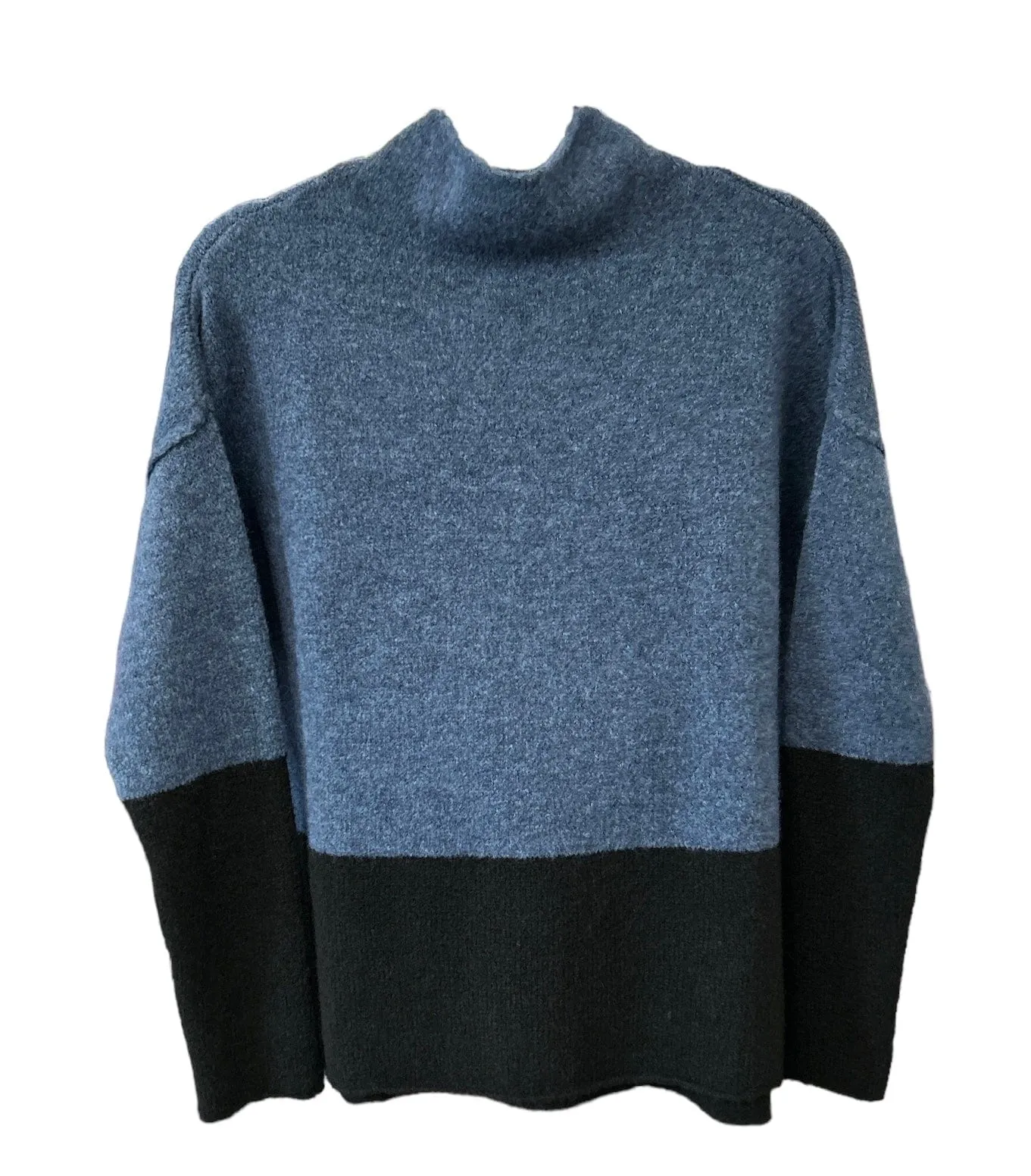 Chimney Neck Sweater Indigo/Black