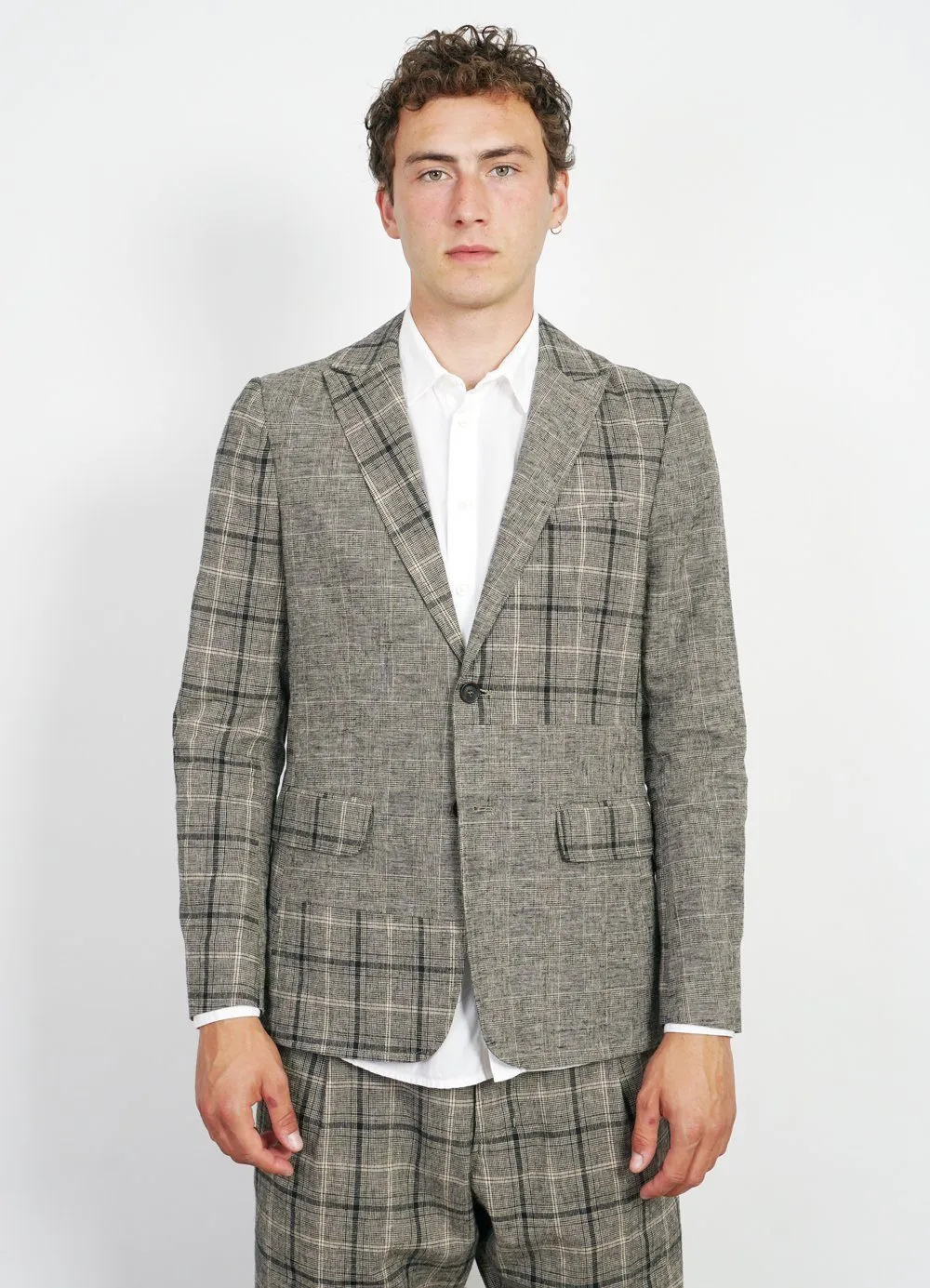 CHRISTOFFER | Two Button Blazer | Mixed Check