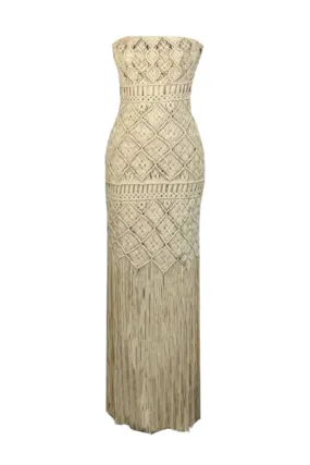 CÁRCAVAS STRAPLESS MAXI DRESS