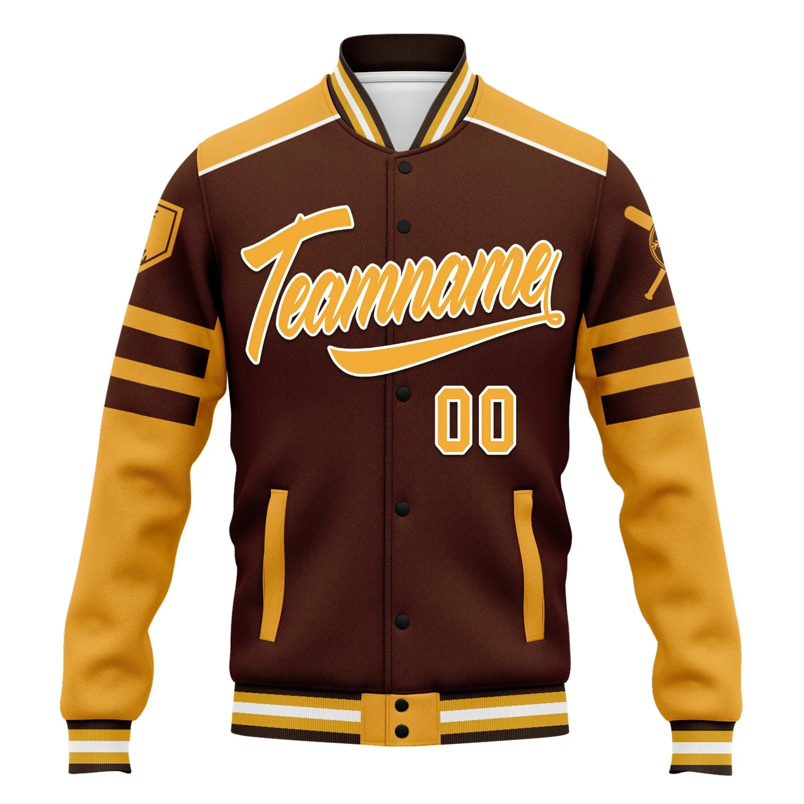 Custom Jacket Bomber Full-Snap Varsity Letterman Personalized Jacket FZ005-D023003-4