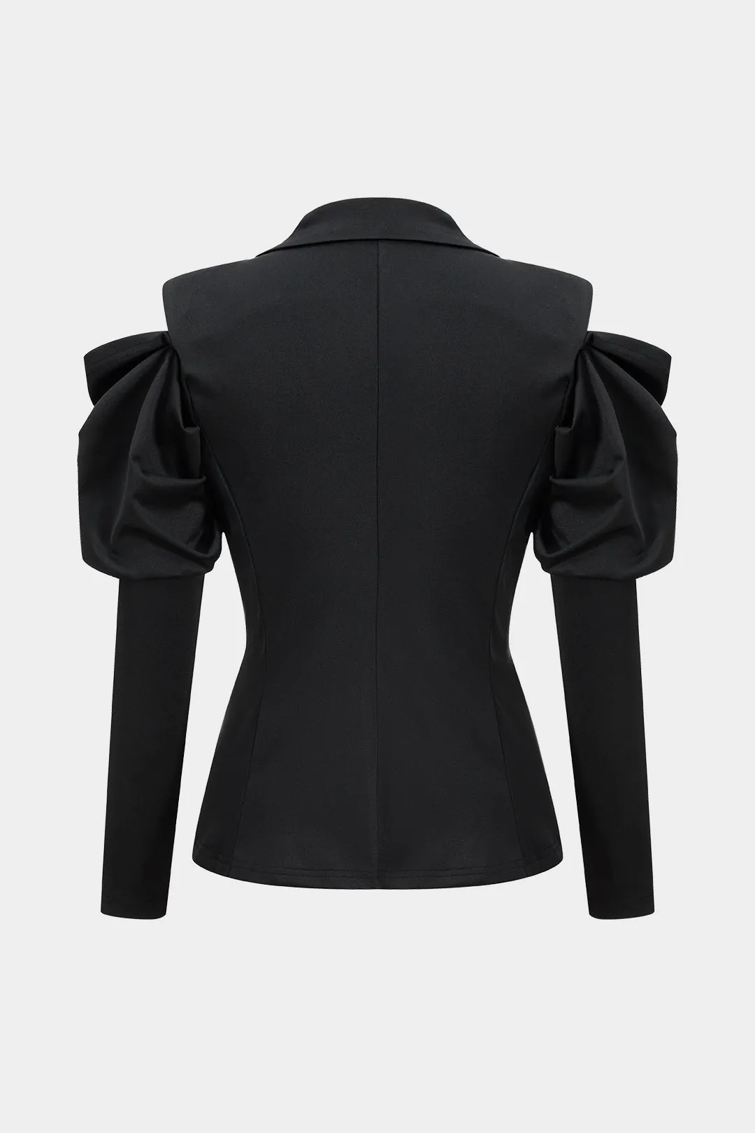 Cut Out Notched Lapel Blazer