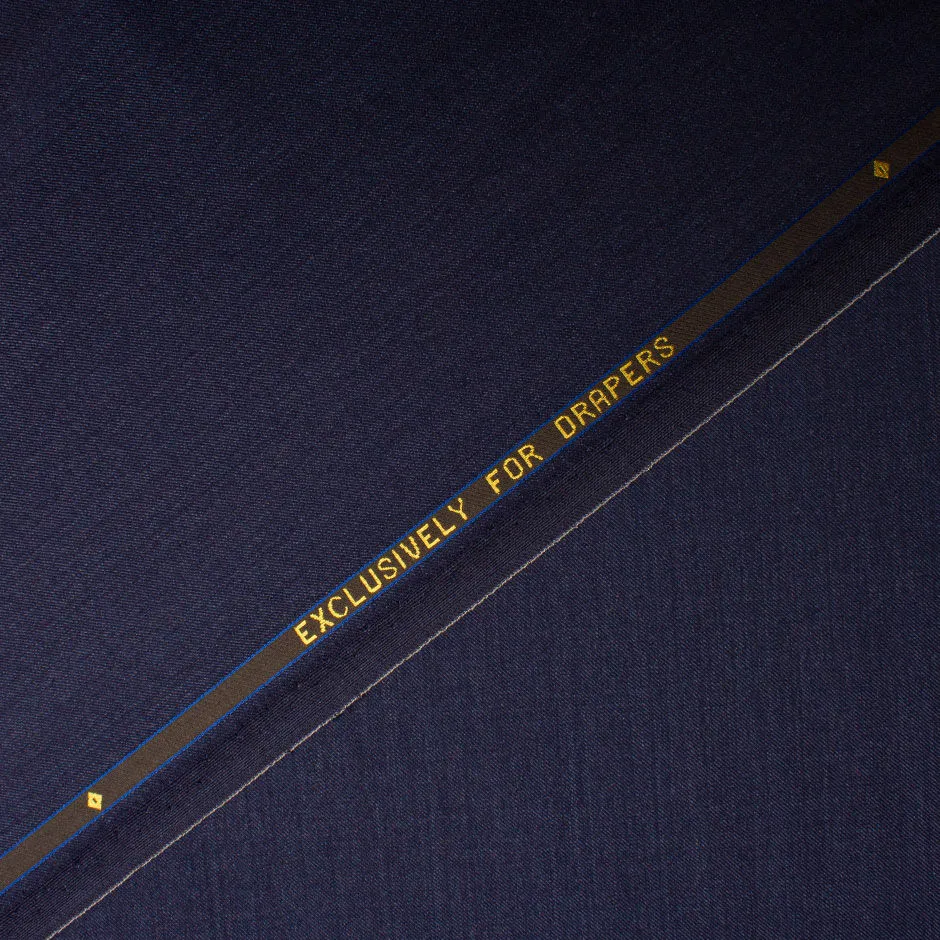 Dark Blue Superfine Melange Wool