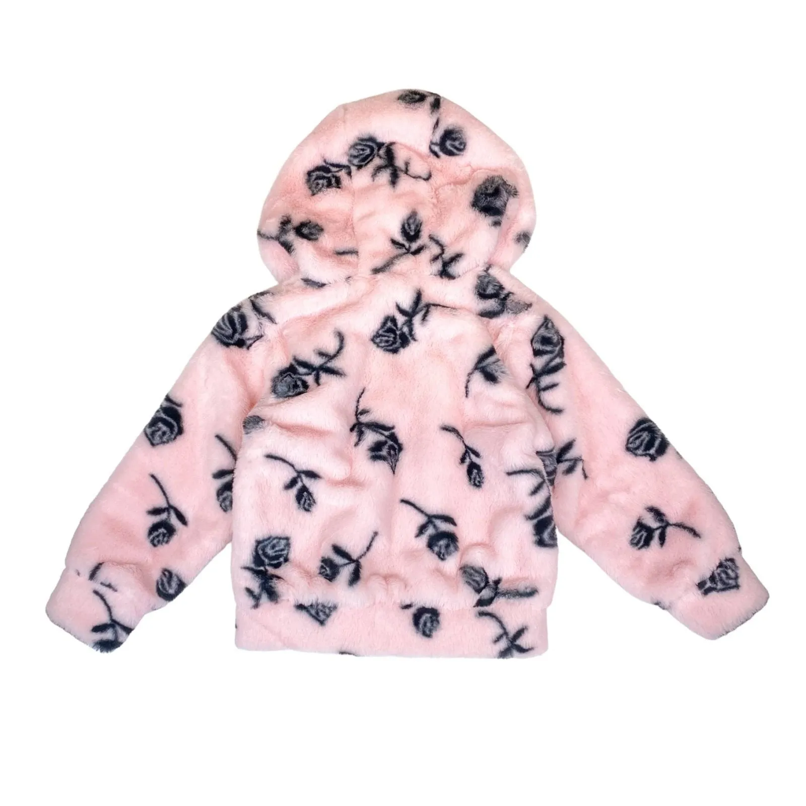 Doe a Dear Girls Rose Furry Hooded Jacket