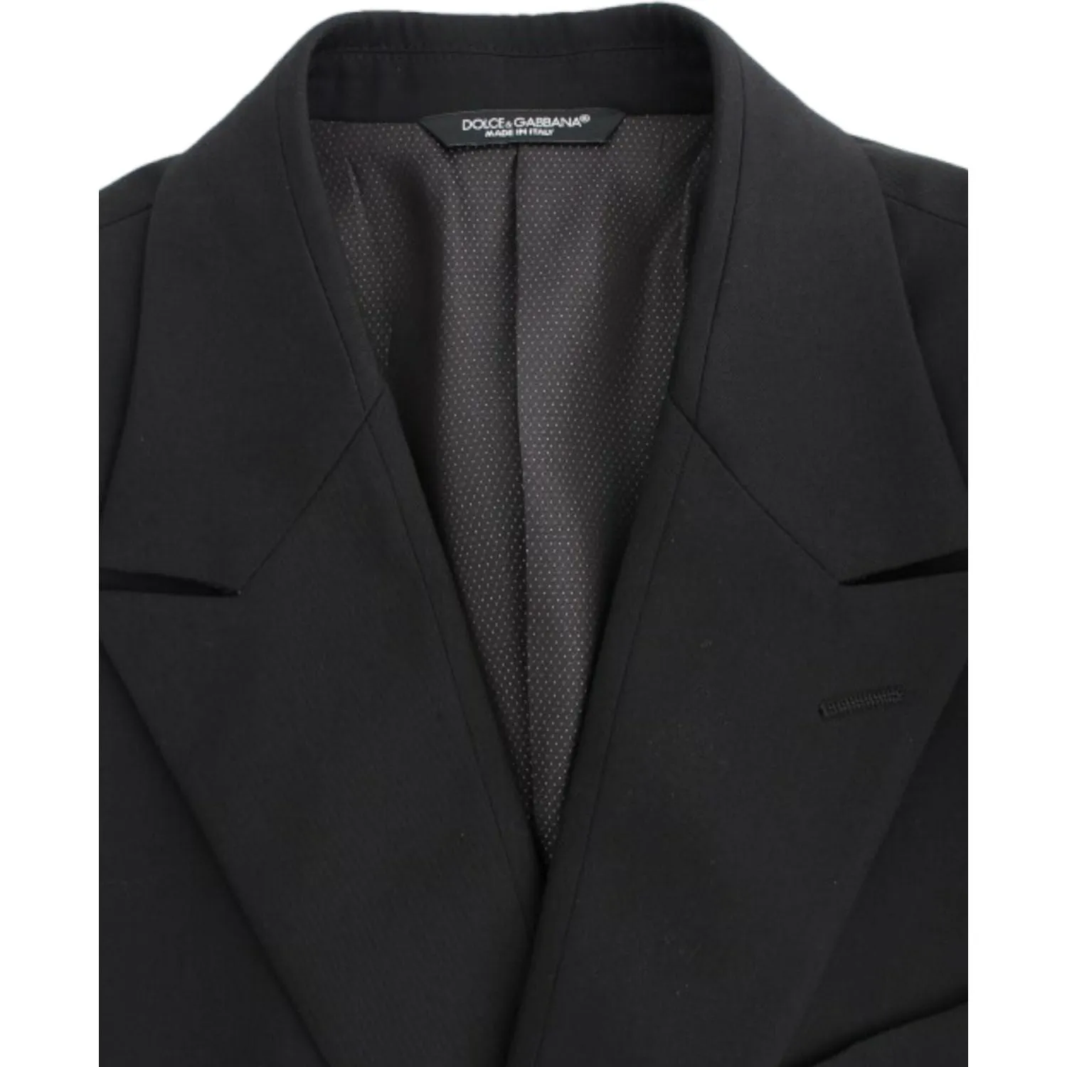 Dolce & Gabbana Elegant Slim Fit Black Wool Blazer