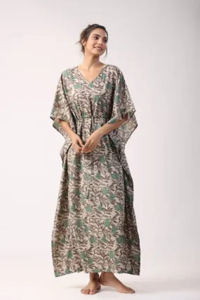 Elegant Mesh Cotton Kaftan