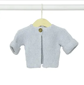 Elf - Garter Stitch Baby Cardi | Sky