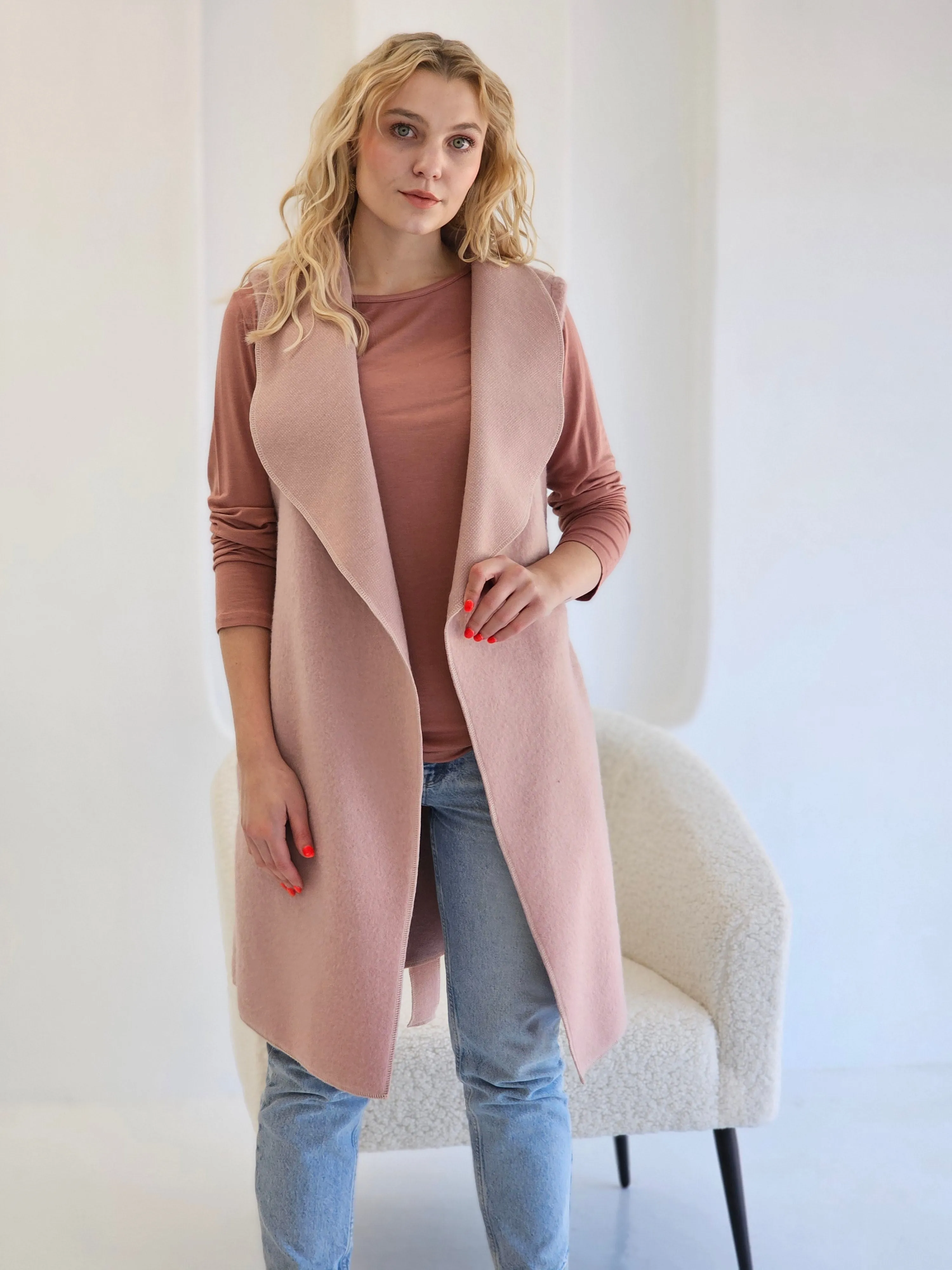 Ella Coat Blush Brushed