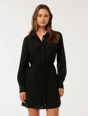 Eloise Textured Shirt Mini Dress