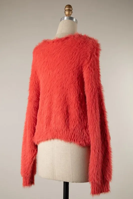 Eyelash Fuzzy Sweater