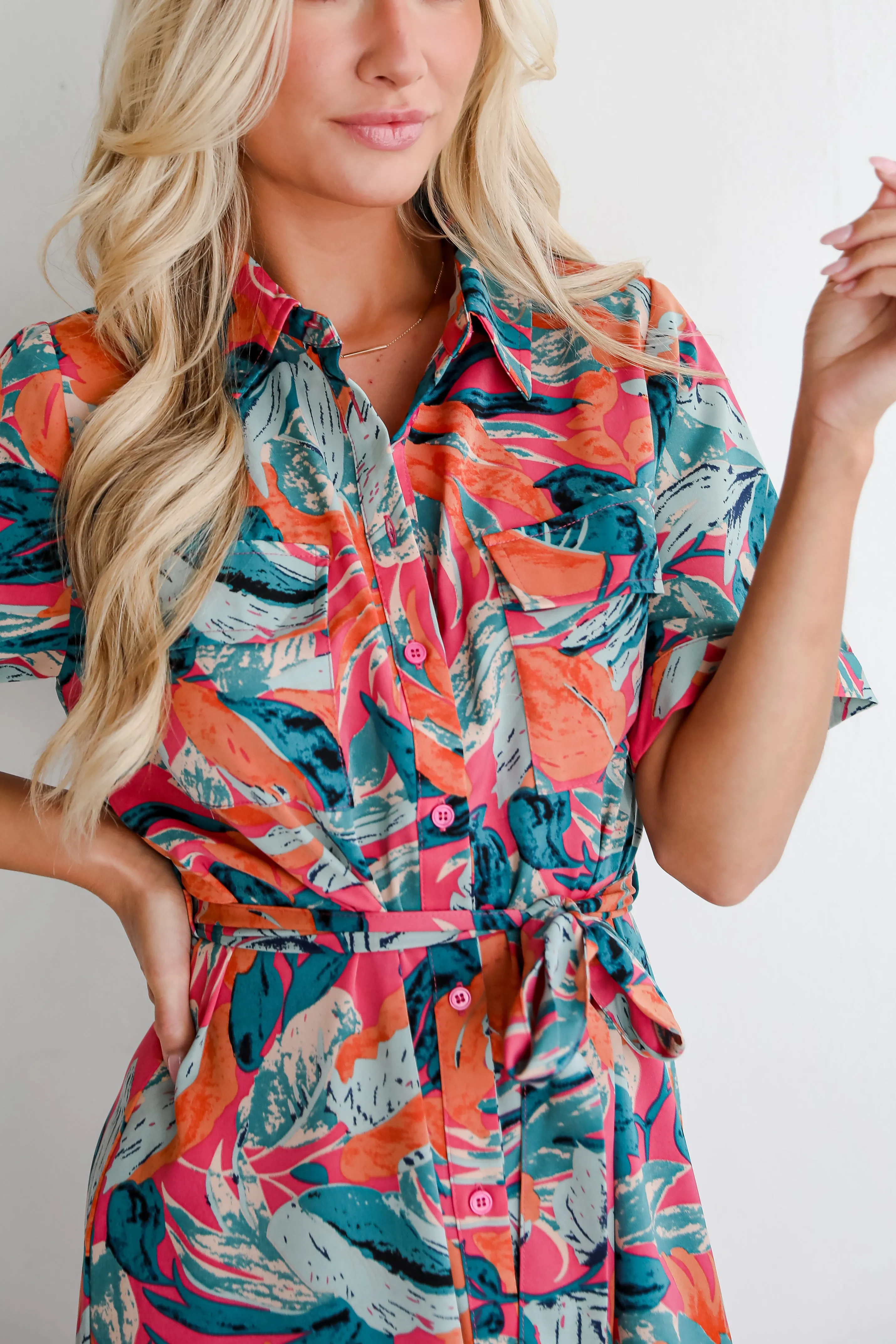 FINAL SALE - Bali Beauty Tropical Print Midi Dress