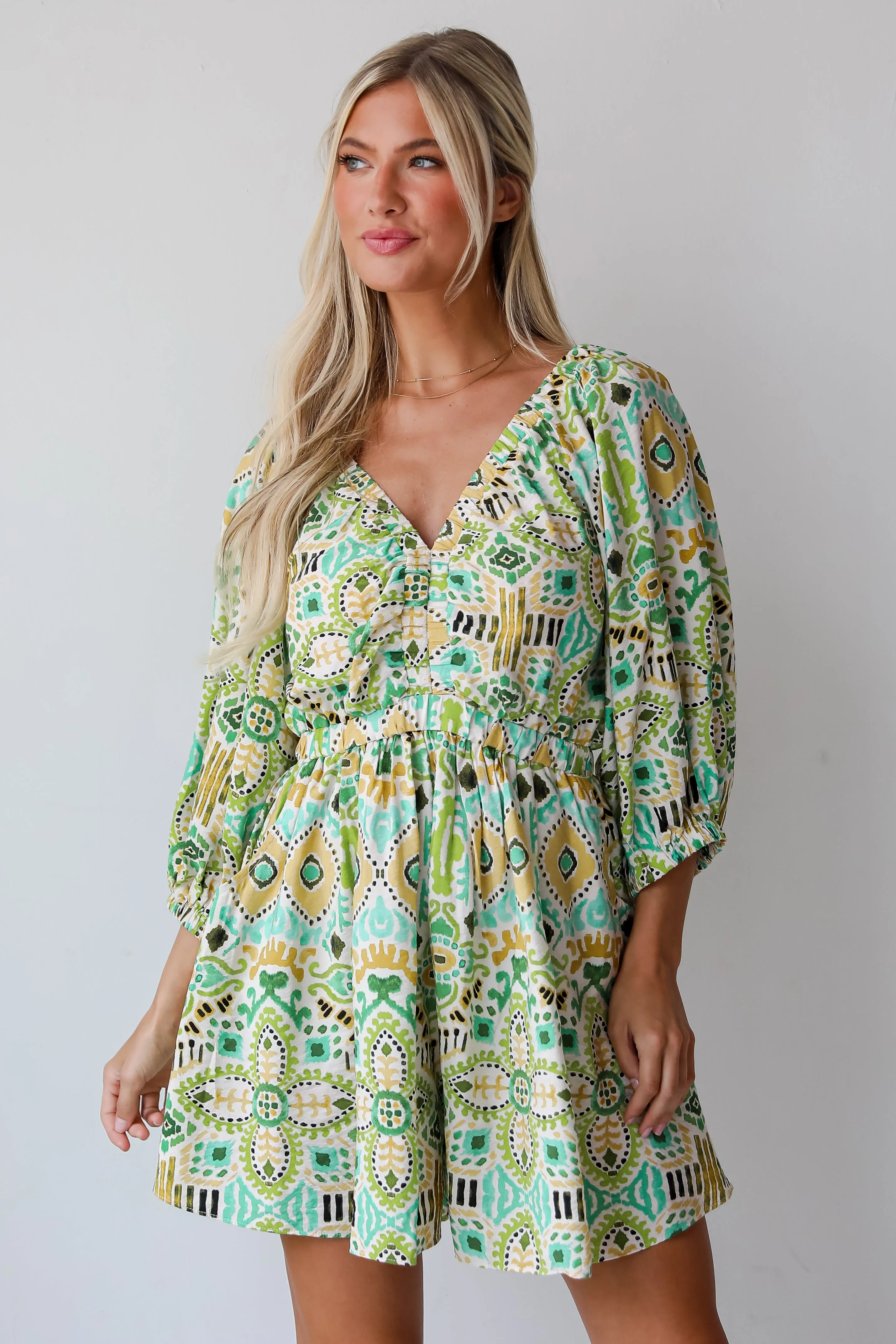 FINAL SALE - Preciously Adored Green Romper