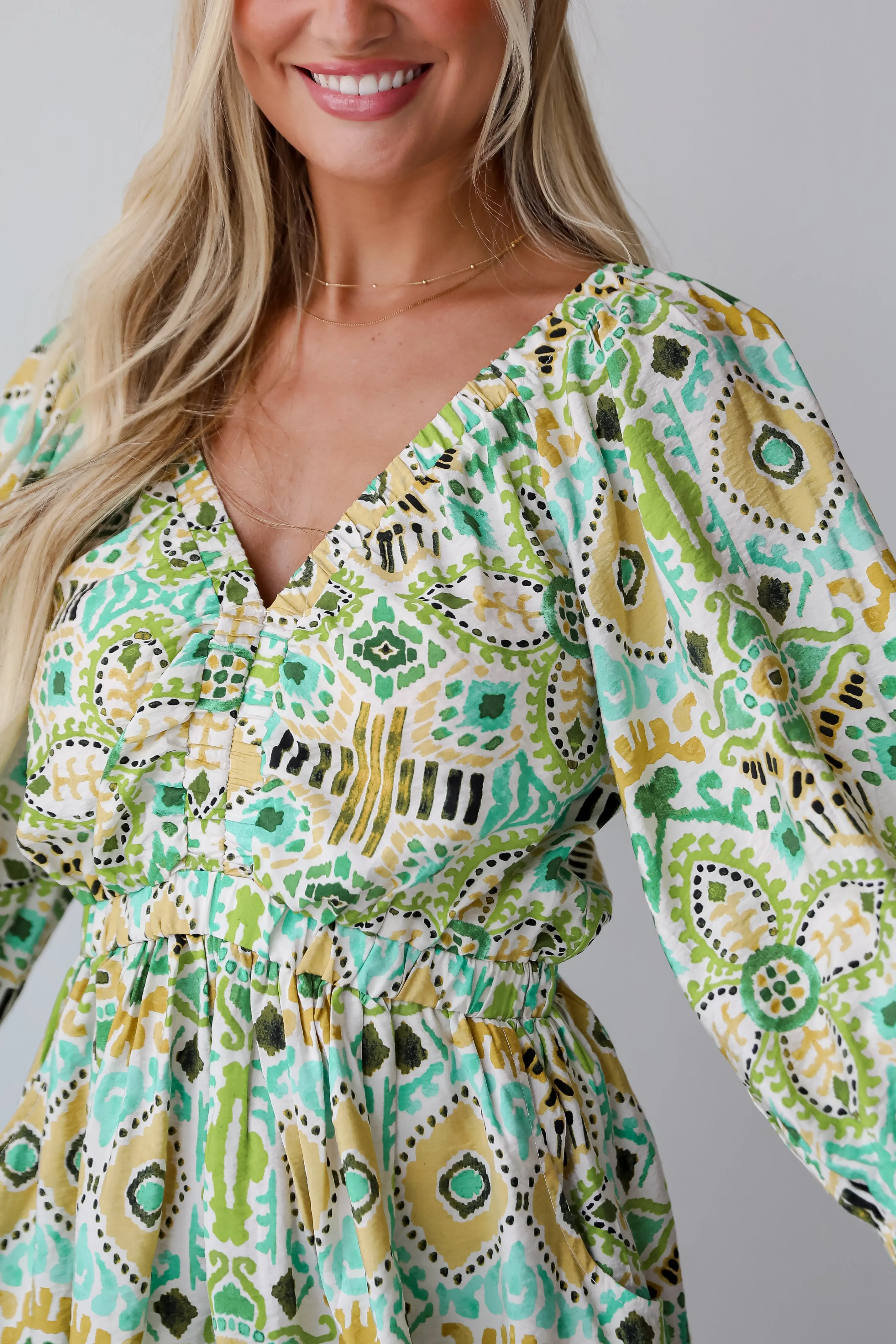 FINAL SALE - Preciously Adored Green Romper