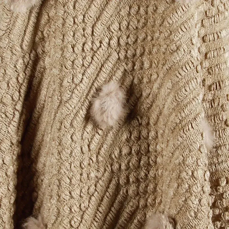 Fringed Cloak Shawl Sweater