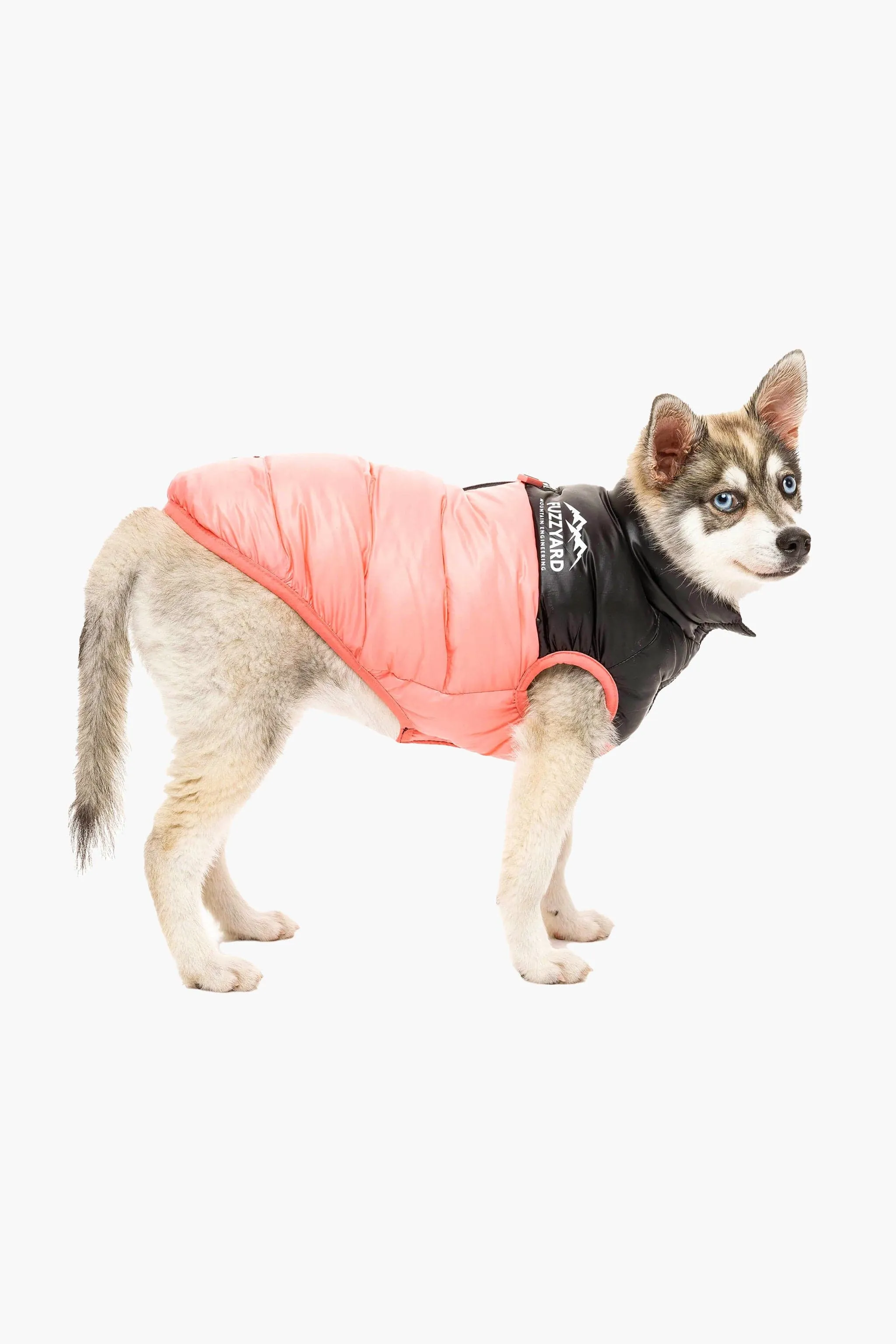 FuzzYard Pink Puffer Dog Jacket | Lightweight, Warm & Waterproof