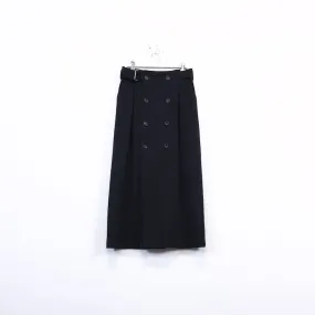 gabardine trench skirt